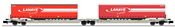 Twin car Sdggmrs AAE Hupac Intermodal + 2 trailers LAHAYE – Era V-VI